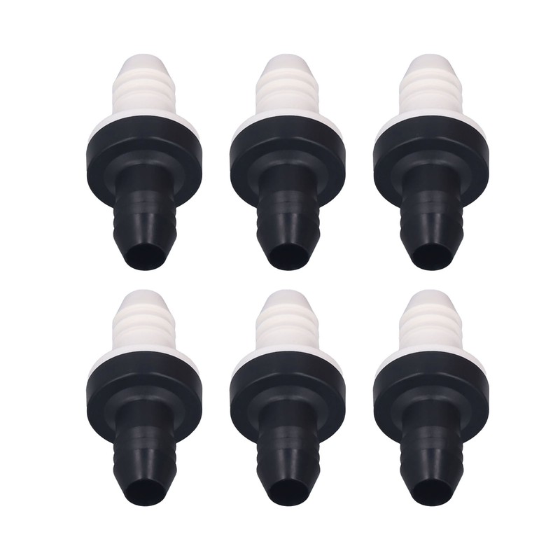 6Pcs Check Valve Plastic Non Return 1 Way Inline Valve