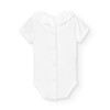 BABIDU Cuello Volante Manga Corta Unisex Baby Bodysuit Tailored, White