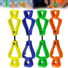 BOZZYS Glove Clips for Work 4-Pack | 4-Color Z-Shaped Clips for Tool Belts & Hard Hats | (360° Anti-Drop) Never Lose Gloves on Construction Sites