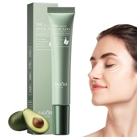 Avocado Eye Cream for Dark Circles and Puffy Eyes, Moisturizing Under Eye Cream, Eye Tightener Serum, Anti Aging Anti Wrinkle Reduce Fine Lines, Brightening Eye Repair Cream