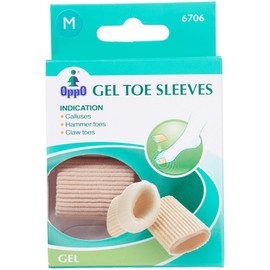 Oppo Full Gel Toe Elastic Sleeves, Medium [6706] 3 ea (Pack of 2)