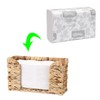 BSTKEY Natural Water Hyacinth Paper Towel Holder, Hand Woven Folded
