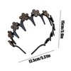 Hair Push Back Headband, Rhinestone Flower Squiggly Headband, Sparkling Hair