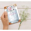 Rustic Mason Jar Bridal Shower Invitations with Envelopes, 25 Pcs