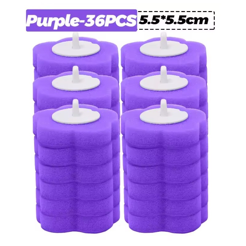 Disposable Toilet Brush Replacement Heads for Bathroom Cleaning – Foam