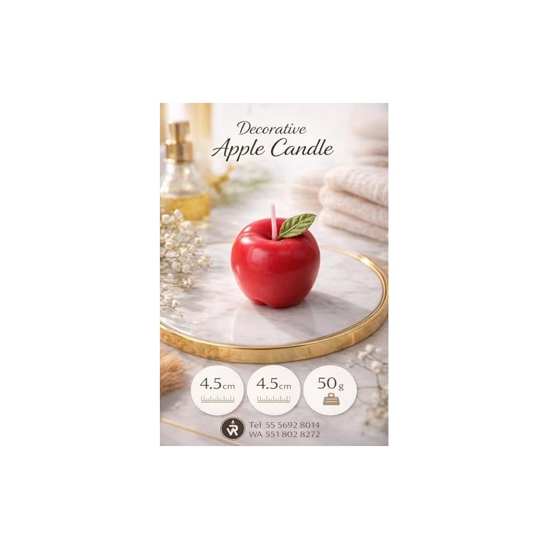 Velas aromáticas de manzana 12 uds – aroma manzana canela,