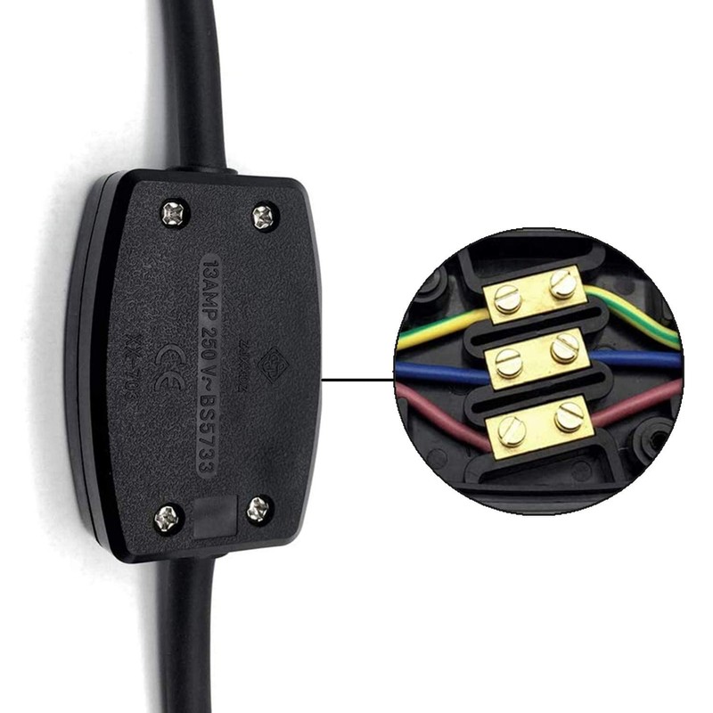 2 Pack 3-Terminal Electrical Junction Box, Flex Connector for Outdoor