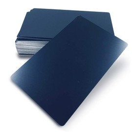 Ebamaz Thick Metal Business Cards Made of Aluminium Alloy 86 x 54 x 0.45 mm Pack of 50 Blank for Engraving (Matt Black)