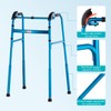 Foldable Stair Climbing Walker for Seniors,Adjustable 4-Leg Height Safety and