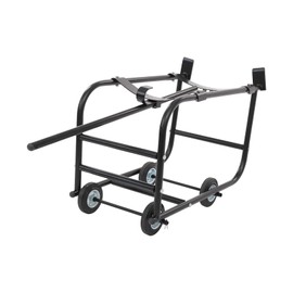 CUBELLIN 55 Gallon Drum Cradle 600lbs Load Capacity Heavy Duty Steel Drum Cradle with Wheels Retractable Lever Oil Drum Cradle Handling Cradle for Round Drums