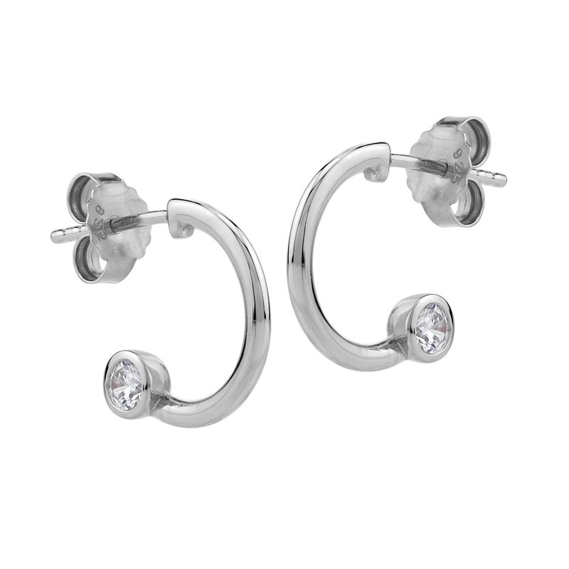 Silvershake Cubic Zirconia White Gold Plated 925 Sterling Silver 0.55