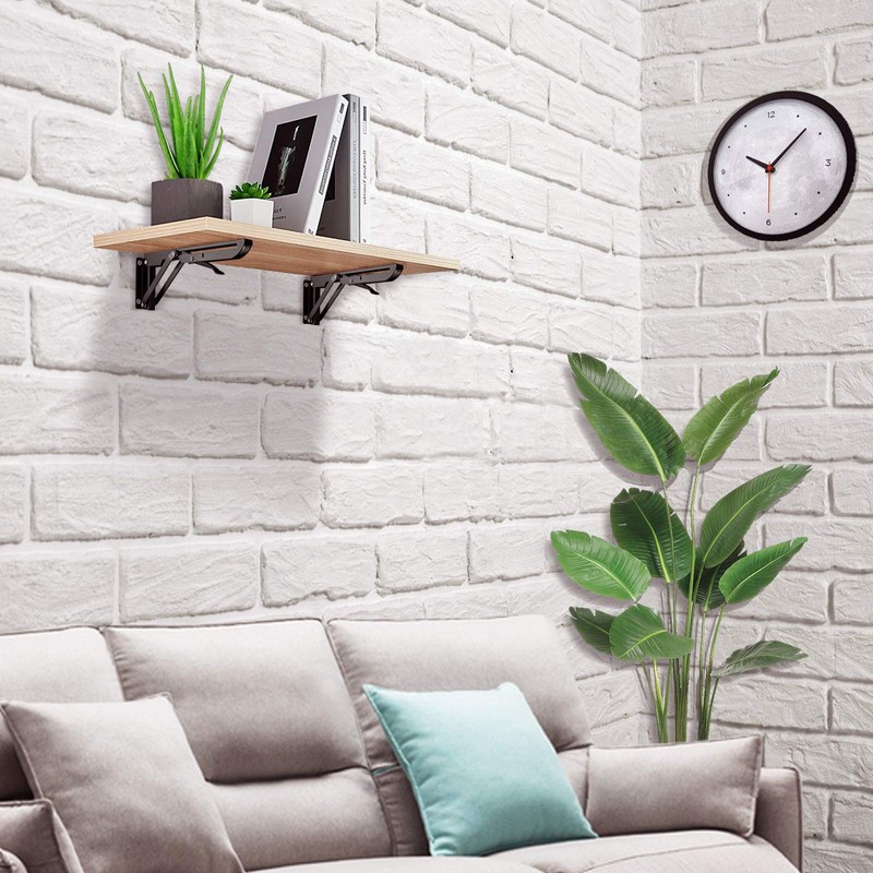Barley Ears Shelf Bracket 2Pcs 12in Folding Shelve Brackets Heavy
