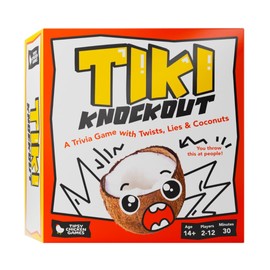 Tiki Knockout: Trivia Game for Bluffers, Desired by Trivia Games Lovers and Haters, Perfect Family Game, Adult Card Game or Even Birthday & Party Game. Fit for Teens & Adults. 2-12 Person Game