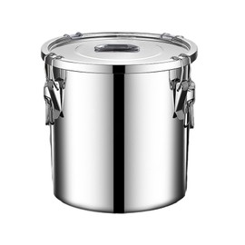 Verdeho 304 stainless steel food storage containers with lids lock clips airtight container large airtight for rice flour sugar grain coffee bean storage containers Kitchen jar (5.55gal/21L)