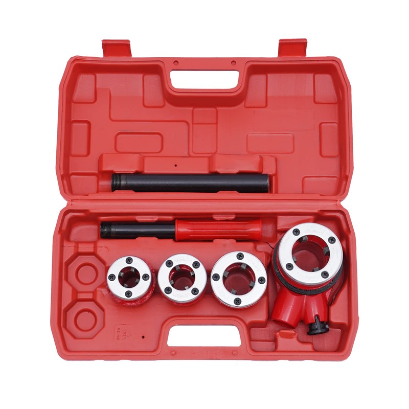 Eapmic Portable Pipe Threading Tool Set Manual Ratchet Pipe Threader