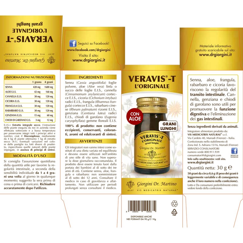 VERAVIS-T L'ORIGINALE grani lunghi - 30 g