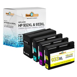 Houseoftoners Remanufactured for HP 932 & 933XL Ink Cartridge High Yield Replacment for HP 932 & 933XL Officejet 6100 6600 6700 6100e 7610 7612-4-Pack (Multicolor)