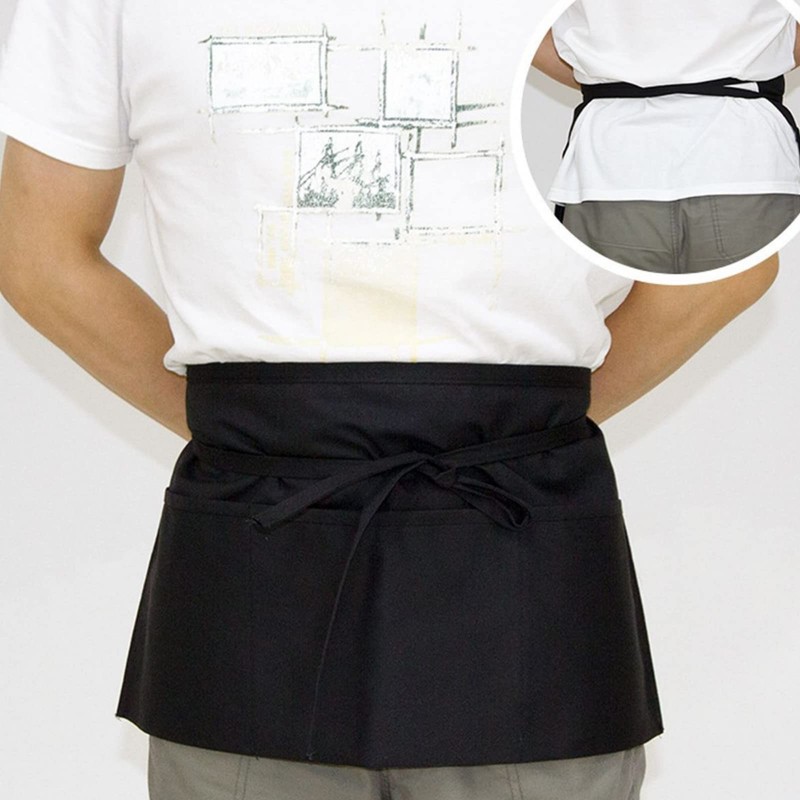 CHENGZI Chef Half Aprons Waitress Aprons Waiter Aprons with Pockets