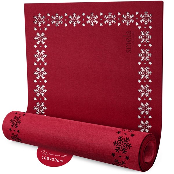 smøla Design Table Runner Christmas I Winter Table Runner Red