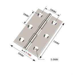 Bohaner Door Hinge, 3" / 76mm Polished Chrome Ball Bearing Hinges,Zinc Plated Steel Butt Hinges for Home Furniture Bathroom Cabinet Window Internal Doors Including Fixing Screw(4Pcs)