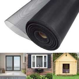 MYOYAY 304 Stainless Steel Mesh Black Window Screen Roll 39IN x 65FT Metal Wire Mesh Screen for Door Porch Patio Pet Poultry Cage