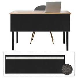 Under Desk Privacy Panel with Cable Management Organizer Sleeve Self-Adhesive Modesty Panel for Cord Organizer Pockets and Desk Skirt for Home Office or Standing Workstation