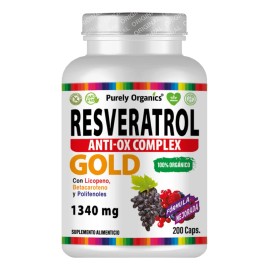 Resveratrol Anti-ox Complex Gold | 200 Caps | Antioxidante Sabor Sin sabor