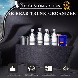 Frencstr Rear Trunk Organizer Side Divider Sticker fit for 2016-2021 Honda Civic 10th Gen Hatchback Trunk Side Storage Baffle Partition Board for Honda Civic Accessories 2PCS