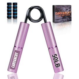 Carvanchy Grip Strength Trainer, 50LB, Wrist Forearm Strengthener, Metal No Slip, Hand Grip Gripper Strengthener for Strength Training and Exercise, Hand Workout Squeezer Grip Strength