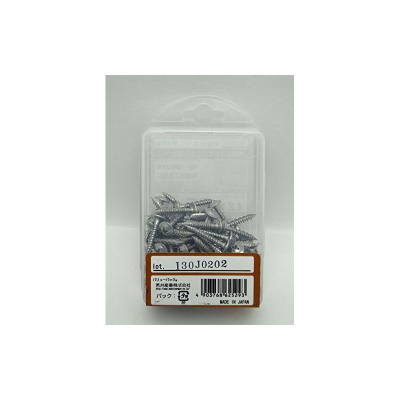 Wakai Sangyo BKSP25V Sheet Metal Screws, Stainless Steel, Length 1.0