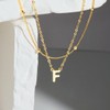 Layered Initial Gold F Necklac Set for Women, Dainty 14K