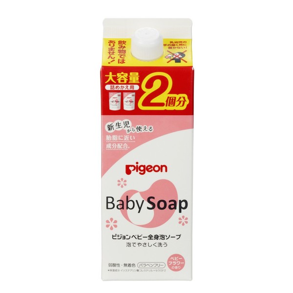 Pigeon Baby Whole Body Foam Soap, Baby Flower Scent, Refill