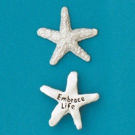 Basic Spirit Pocket Token Coin Embrace Life Starfish Medium Spirit Shell, 1.5 Inch Height, Handcrafted Pewter, Love Gift for Beach Ocean Coastal Lover Coin Collecting