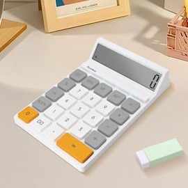 12-Digit LCD Desktop Calculator - Portable Handheld Basic Office Calculator with Ergonomic Keys for School Teachers Students