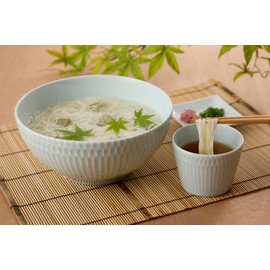 Yamakatsu Mino Pottery ODA05-3053A Noodle Bowl, Somen Bowl, Somen Pot, Somen Bowl, Bowl Set, Noodle Bowl, Approx. Diameter 7.9 inches (20 cm), Diameter 3.1 inches (8 cm), Oda Pottery, Mother's Day