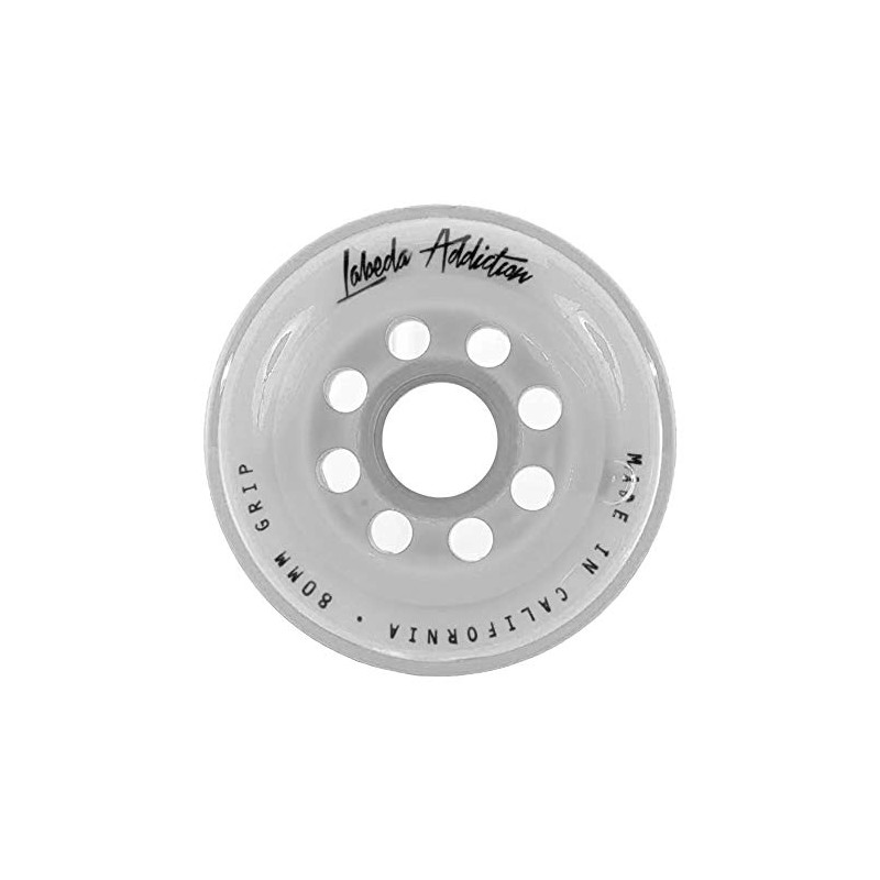 Labeda Addiction Roller Hockey Wheels + Hybrid Ceramic Bearings White
