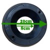 HowseHold Jockey Wheel Chock for Caravans and Trailers - Rubber