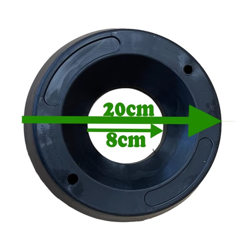 HowseHold Jockey Wheel Chock for Caravans and Trailers - Rubber
