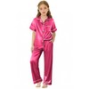 Arshiner Girls Pajamas Silk Satin Button Down Pjs 2 Piece