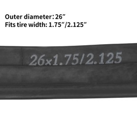 RUTU 26 Inch Bike Tubes,26x1.75/2.125 Inner Tube with 32mm Schrader Valve and Installation Accessorie - Compatible with 26x2.125 24x1.95 Bicycle Tube - Premium Heavy Butyl Inner Tubev