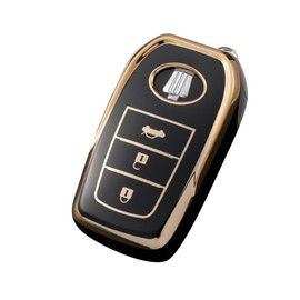 Kinotaka TPU Smart Key Case for Toyota Dedicated Design for Corolla Cross, Yaris Cross, Hilux, Toyota Mirai, Accessories, Parts, Scratch Resistant Key Cover, Black