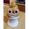 Znet3D Poop Emoji Trophy - Hand Painted Poop Emoji -