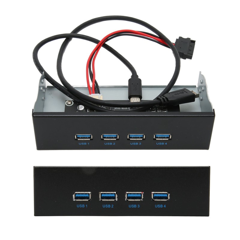 USB 3.2 Front Panel Hub 5.25in 4 Ports 10Gbps Stable