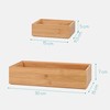 Navaris Bamboo Storage Box Set of 2 - 2 x