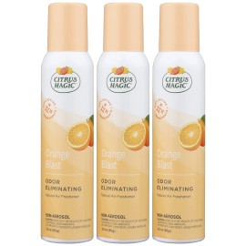 Citrus Magic Natural Air Freshener Spray Pack of 3 Citrus Odor Eliminator