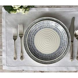 100% Linen Hemstitch PLACEMATS Dinner Fine Table Cloth White - Hand Crafted, Set of 4