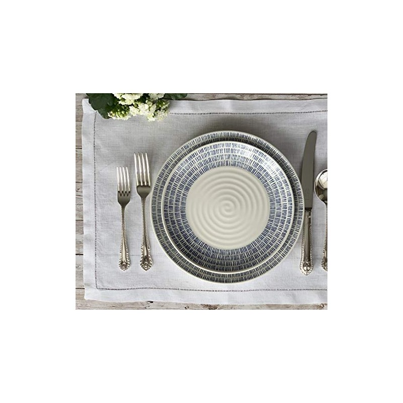 100% Linen Hemstitch PLACEMATS Dinner Fine Table Cloth White -