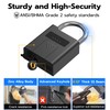 eLinkSmart Fingerprint Padlock with Key Backup, Heavy Duty Weatherproof Bluetooth