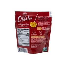 Olibites Pitted Green Olives - Fresh, Antioxidant-Rich Green Olives Marinated with Extra Virgin Olive Oil - No Preservatives, Vegan, Gluten Free, & Not Pasteurized - 0 Net Carbs (1 oz) (Chili & Pepper, 1oz (Pack of 10)