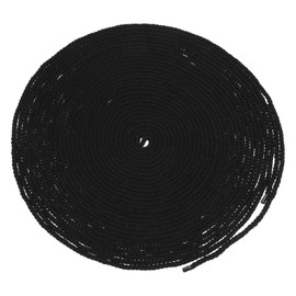 MECCANIXITY 6mm x 66 Feet Black Cotton Rope,3 Strand Clothes Line Outdoors,Twisted Braided Thick Macrame Cord for DIY Wall Hanging Plant Hanger Knotting Clothesline